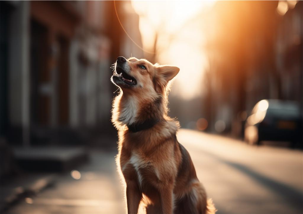 dog barking–photo street blurry bokeh background faa–c cfcae